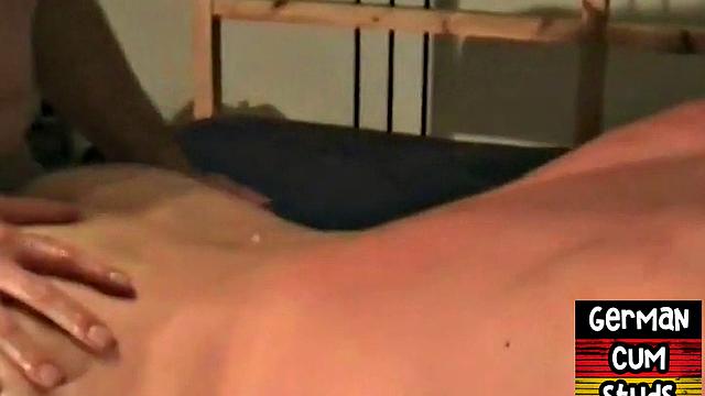 Retro German amateurs in cum shower