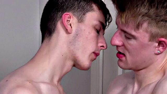 Real breeder twunk fucks twink's ass at home after rimming