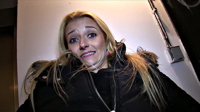Blonde Babe Takes A Mouthful Of Stranger's Cum