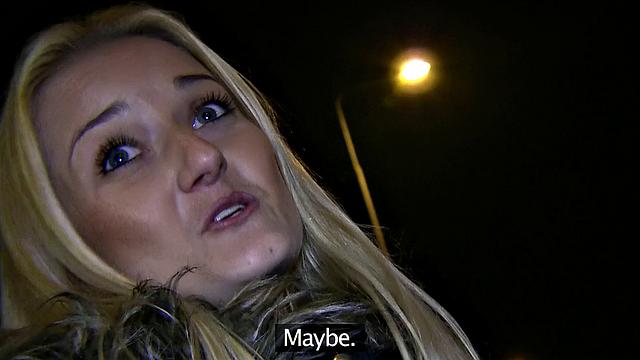 Blonde Babe Takes A Mouthful Of Stranger's Cum