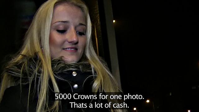 Blonde Babe Takes A Mouthful Of Stranger's Cum