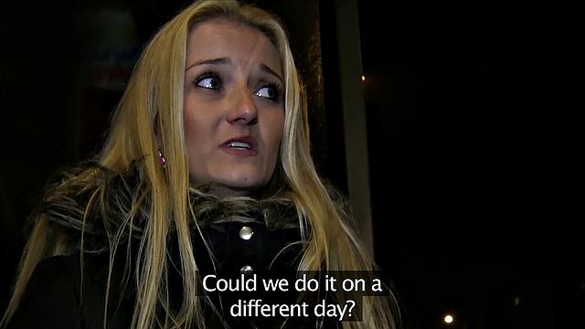 Blonde Babe Takes A Mouthful Of Stranger's Cum