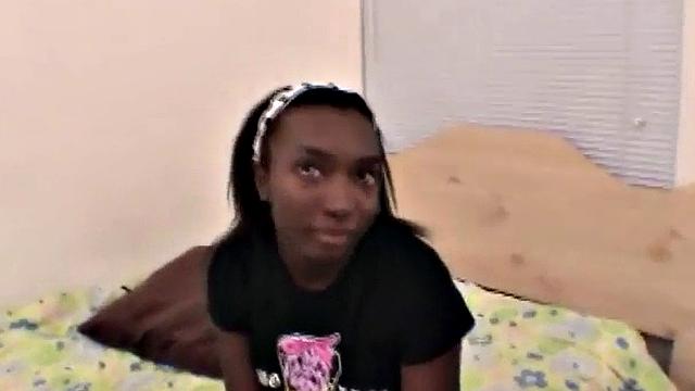 Busty ebony beauty gets fingered