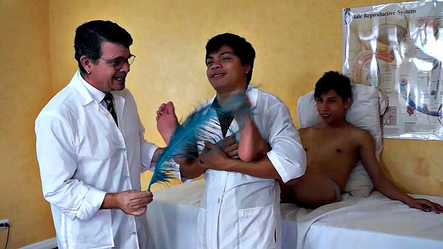 Rave just assumed that his doctor's name "Dr. Tickles" was a peculiar name. But little did he know that his kinky doctor also has a method of treating his young Asian twink patients.