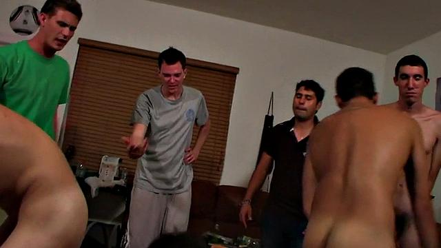 Real straight college stud fucked for frat in front of voyeurs