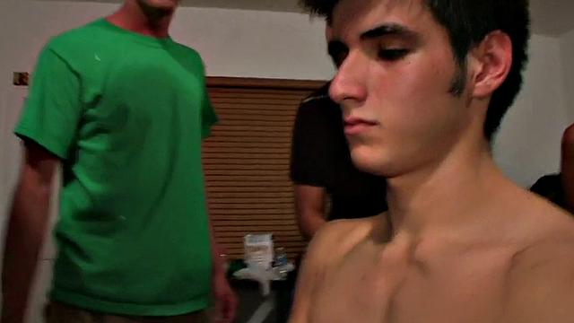 Real straight college stud fucked for frat in front of voyeurs