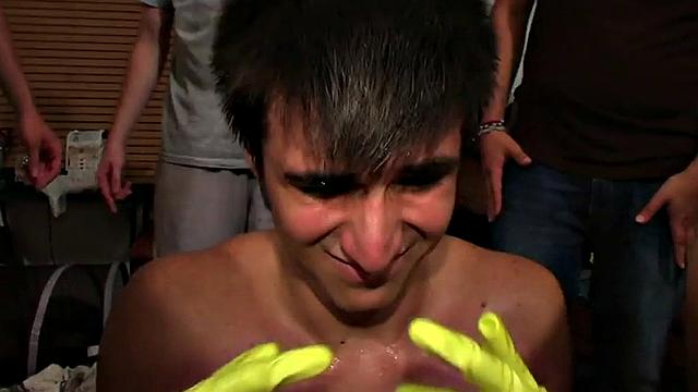 Real straight college stud fucked for frat in front of voyeurs