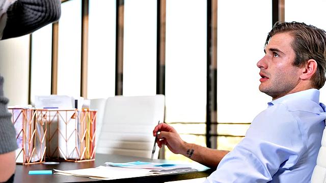 Super sexy Catalina Ossa gets a huge workload off by seducing coworker and giving up some juicy Latina ass