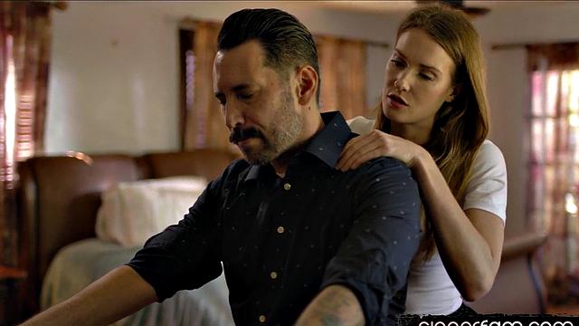 Stepdaughter caught masturbating by stepdad