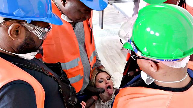 21yo DP cutie gangbanged by BBC guys in her tiny holes