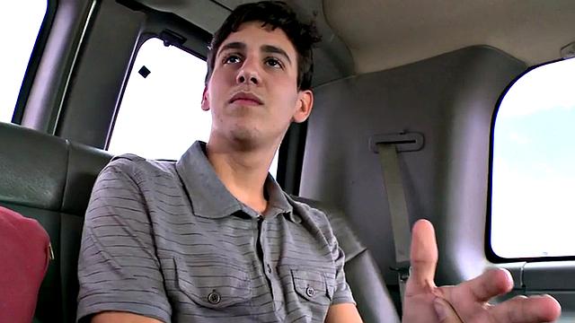 Straight amateur stud first time fucks in public outdoor van