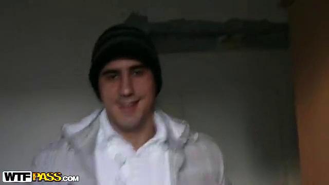 GF strip tease in public