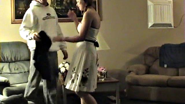 Dirty teen doggystyled by mature