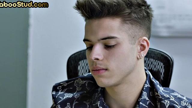 Skinny taboo twink rimmed and assfucked in 3some