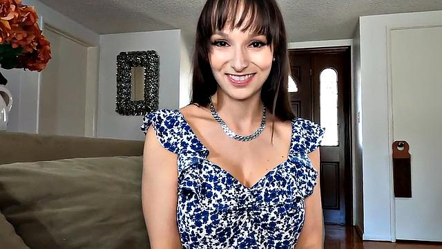 Busty stepmother POV nailed by stepsons cock after BJ