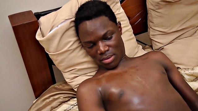 Real amateur wanking his cock in solo