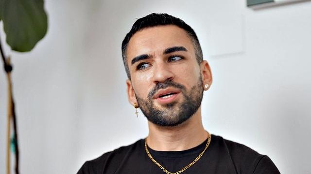 Eager jock wanks cock till cumshot after interview