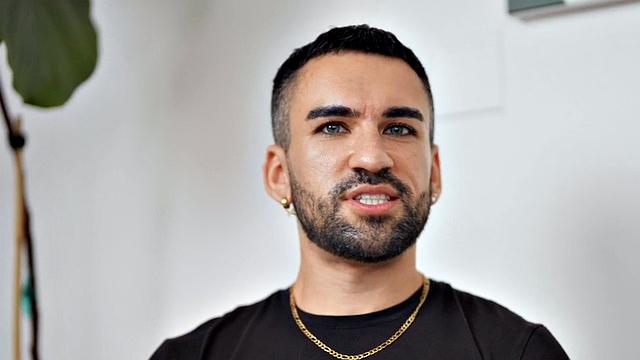 Eager jock wanks cock till cumshot after interview