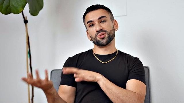 Eager jock wanks cock till cumshot after interview