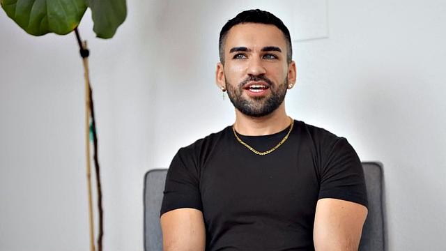 Eager jock wanks cock till cumshot after interview