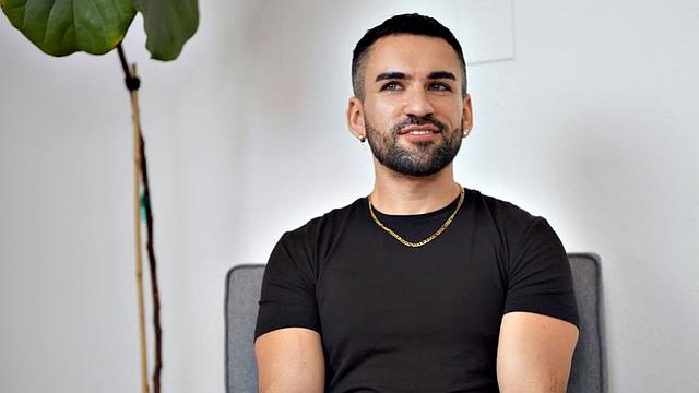 Eager jock wanks cock till cumshot after interview