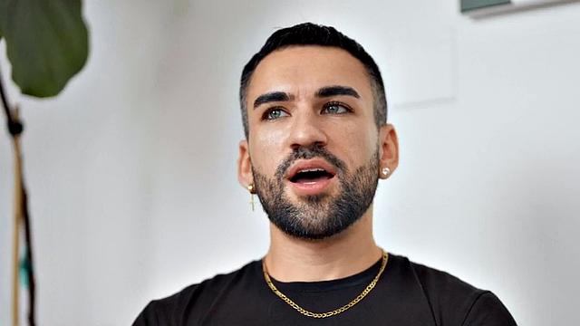 Eager jock wanks cock till cumshot after interview