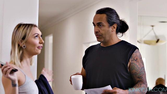 Cute teen Chloe Temple fucks her boss during her job interview at the Kinky Spa