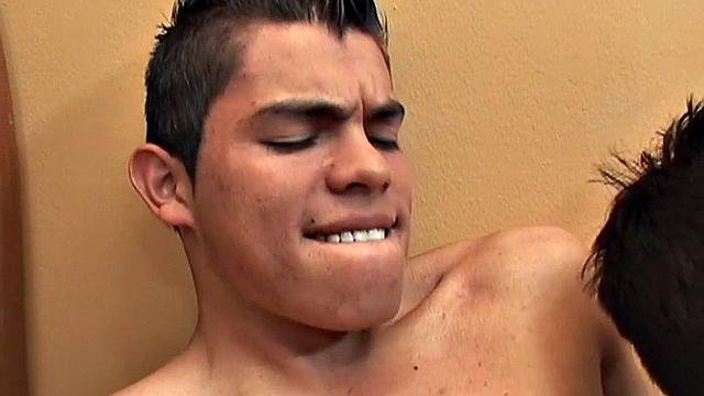 Horny Latino couple pleasing each other