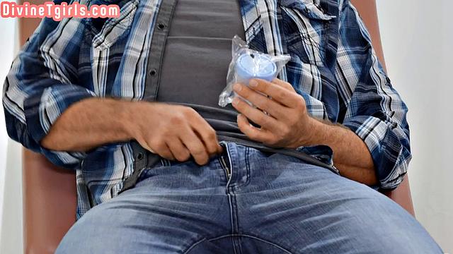 Busty ebony TS and her BF analfucking