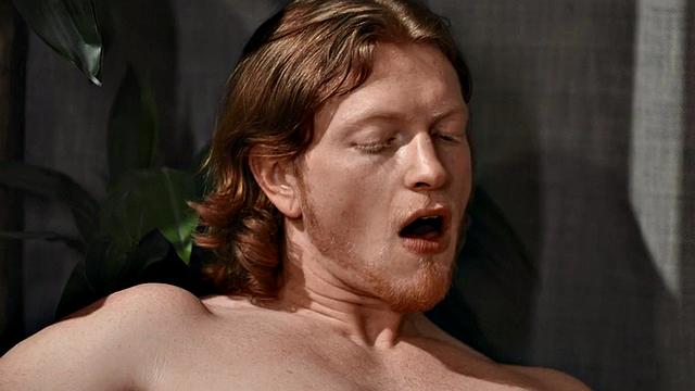 Straight handsome stud barebacks skinny after blowjob