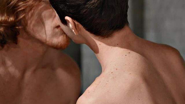 Straight handsome stud barebacks skinny after blowjob