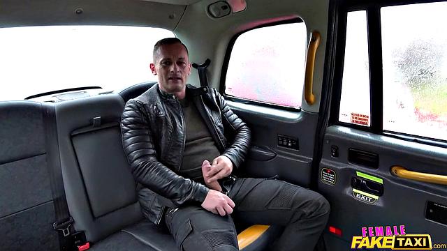 French stud bangs hard and fast in wild car orgy with tattooed babe in leather and doggy-style action