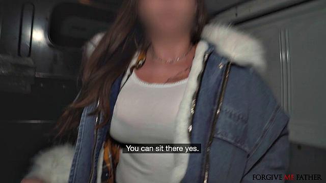 Curvy Big Tits Gets Fucked in the Van