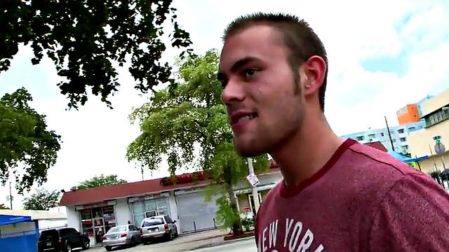 A wild interracial fuck with a tattooed bottom dude outdoors