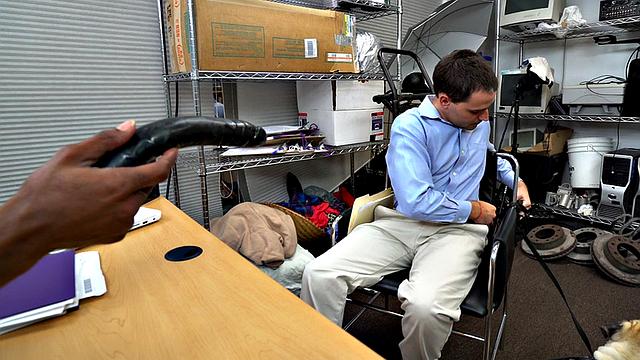 IR amateur assfucked by black cock in office till facial