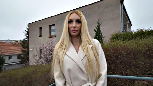 Real amateur inked MILF in leather gets laid for money