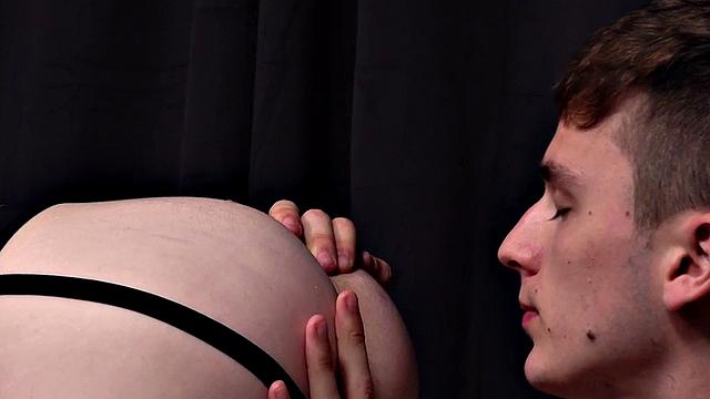 Rimming twink barebacks jockstrap bottom in doggystyle