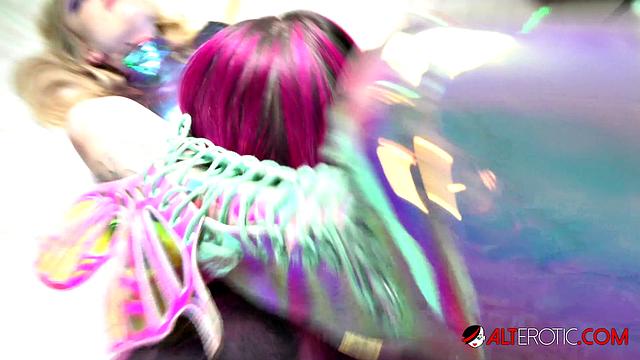 Female Detectives Probe Alien Pussy Tattoo!