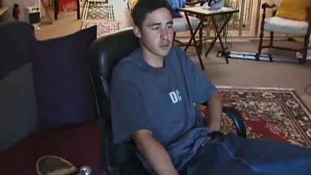 Mark Summit sits in front of the tube, watching porn video, and jerking off to a chix flick. After stroking with determination, and edging himself a few times, Mark's cock erupts with a sizable cum load.