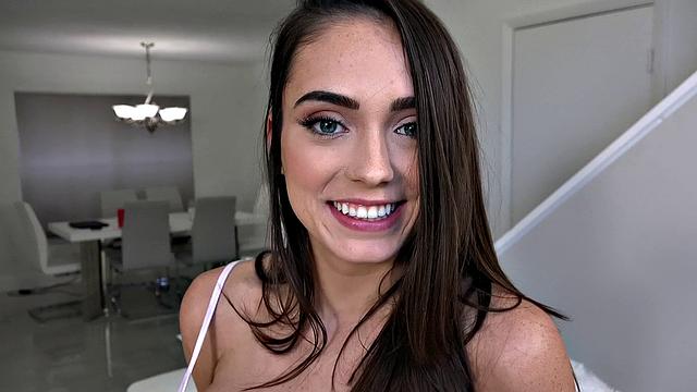 Ashly Anderson gets a messy creampie in her bald pussy after intense doggystyle pounding