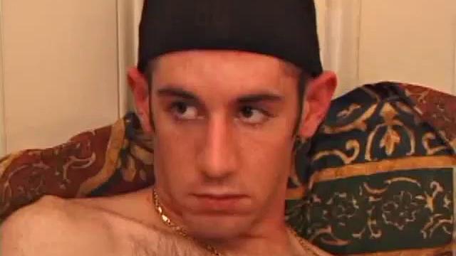 When Tag returns from skateboarding he heads to the bedroom and turns on a video. He begins stripping down and his growing cock flops out. Tag pulls out a couple of sex toys.