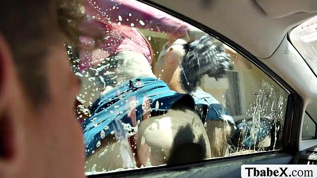 TS carwasher gives a free extra anal service