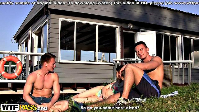 Cute broad enjoys MMF threesome in the boat