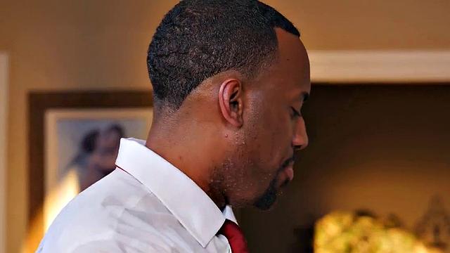 VIP4K. Bored cutie seduces black colleague instead of masturbation