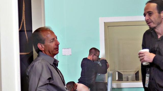 Kinky office babes get down and dirty with balls, doggystyle, and anal in wild 3some action