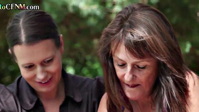 Outdoor CFNM mature wanking man