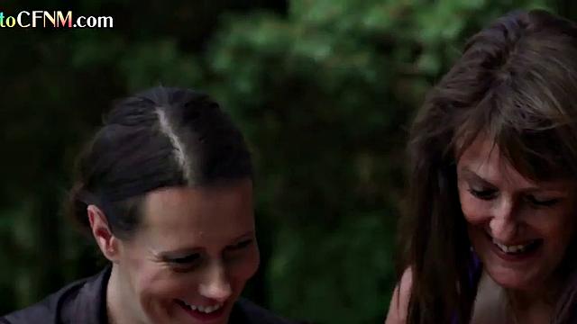 Outdoor CFNM mature wanking man