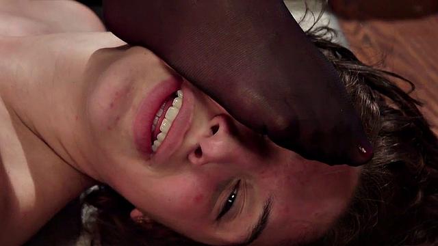 Lesbian submissive babes coerced into anal strapon party