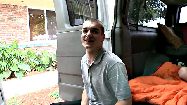 Amateur fooled stud fucks gay twink in bus till cumshot