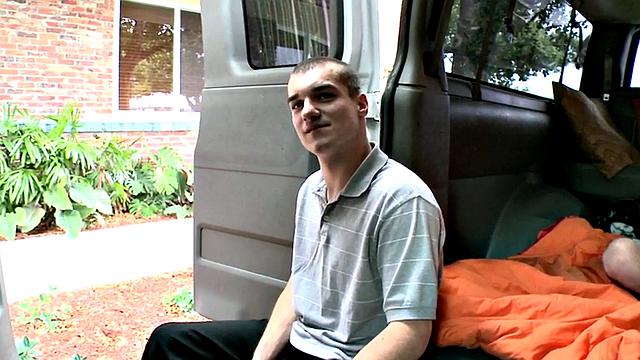 Amateur fooled stud fucks gay twink in bus till cumshot